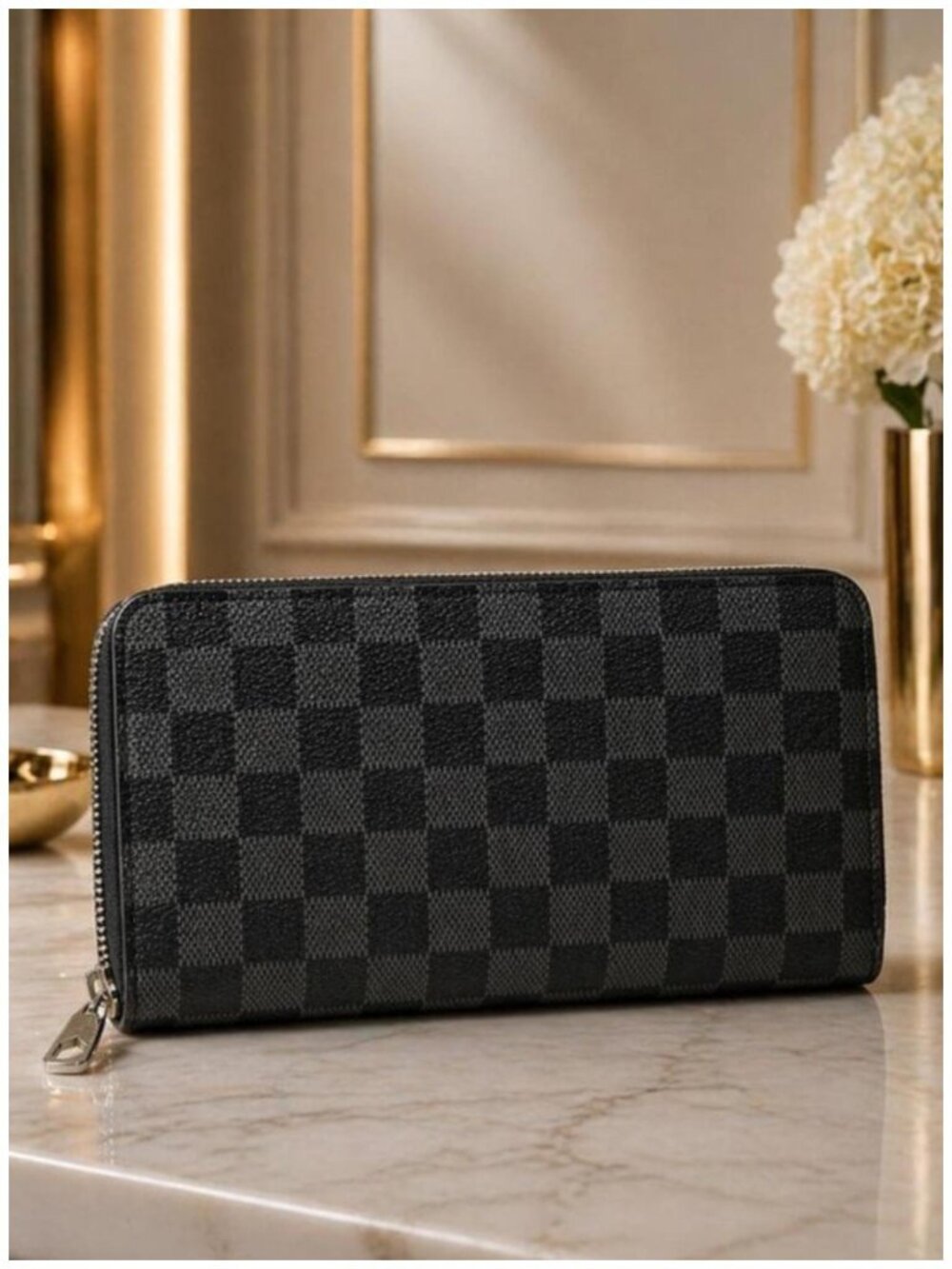Authentic Louis Vuitton Damier Graphite Zippy Organizer Wallet